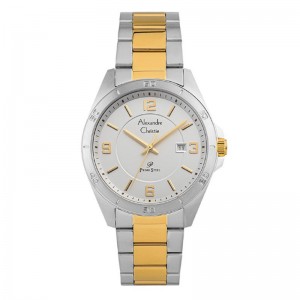 Alexandre Christie AC 1016 Silver Gold White Steel Man MDBTGSL